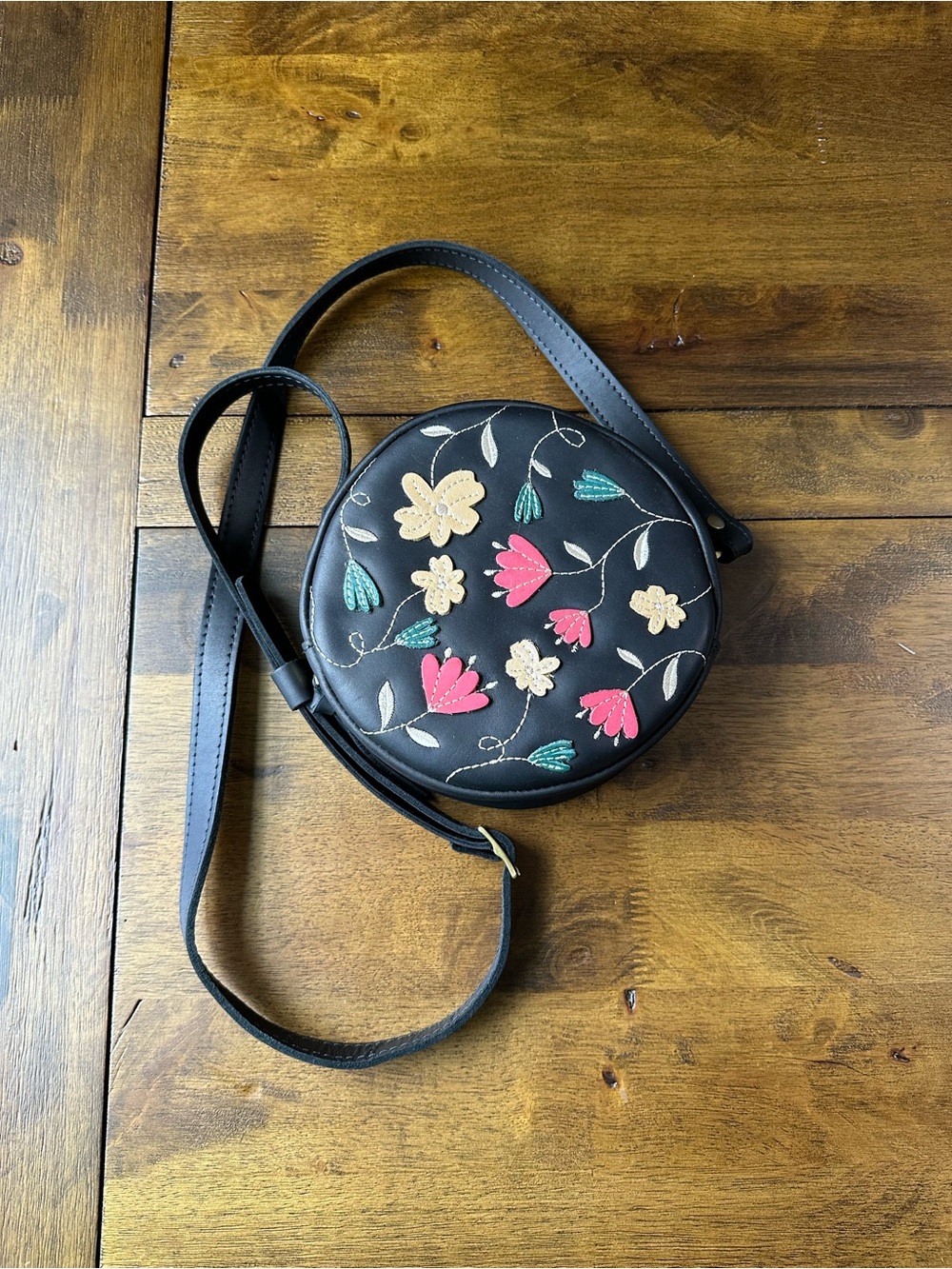 Portland Leather Goods Small Circle Crossbody in Folklore